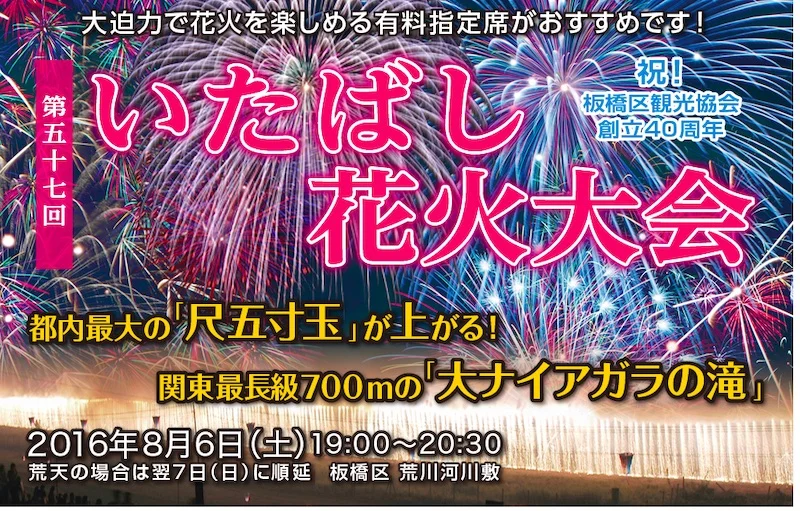 【夏の風物詩】夏日必訪的東京花火大會：板橋いたばし花火大會