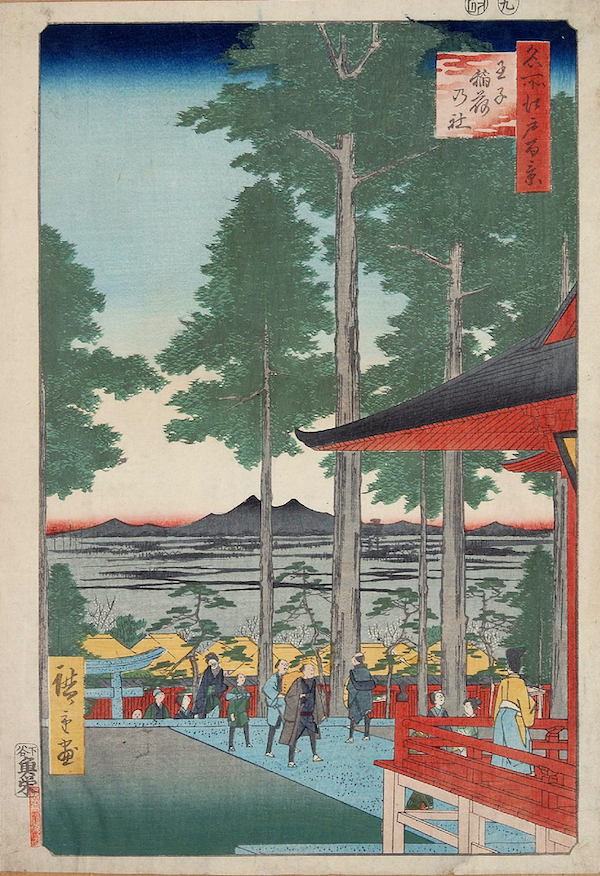 2018 Tokyo Oji Inari Shrine Hatsuuma Matsuri 名所江戸百景 王子稲荷の社