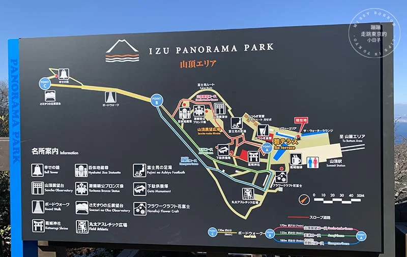 靜岡伊豆全景公園山頂的指南
