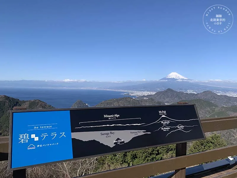 靜岡伊豆全景公園碧露台與富士山