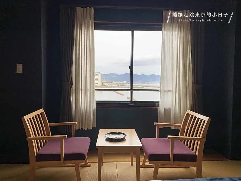 九州別府溫泉飯店「美松大江亭海濱飯店 (Seaside Hotel Mimatsu Oetei) 房間窗景
