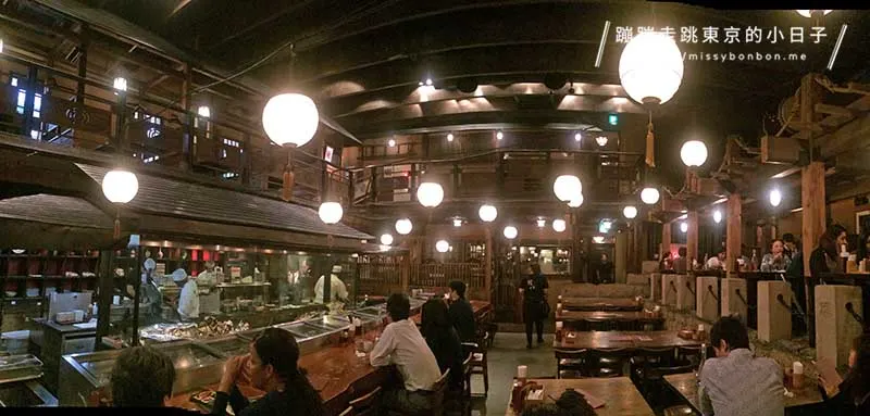 東京西麻布居酒屋「權八 Gonpachi」店內全景