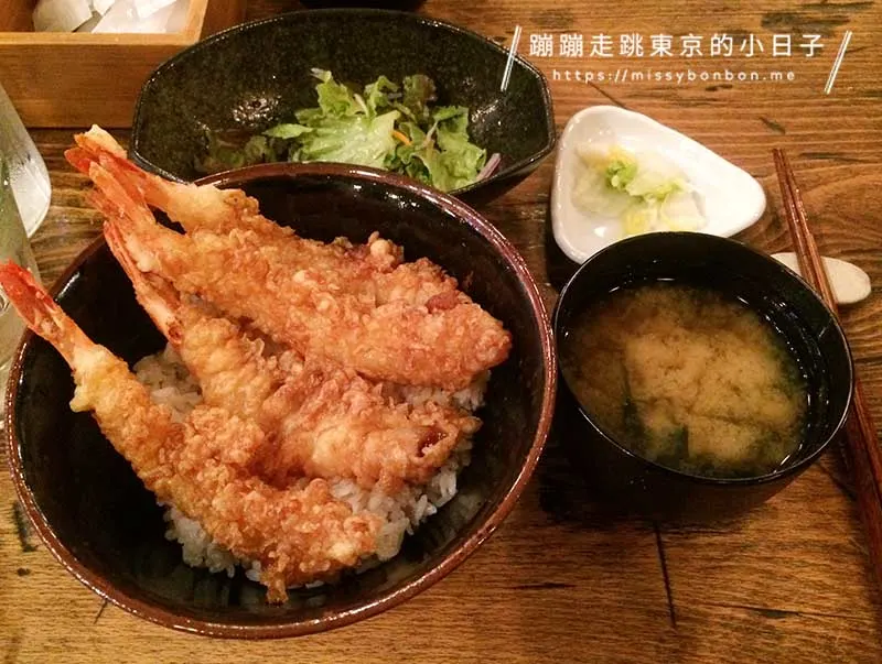 東京西麻布居酒屋「權八 Gonpachi」午餐炸蝦蓋飯