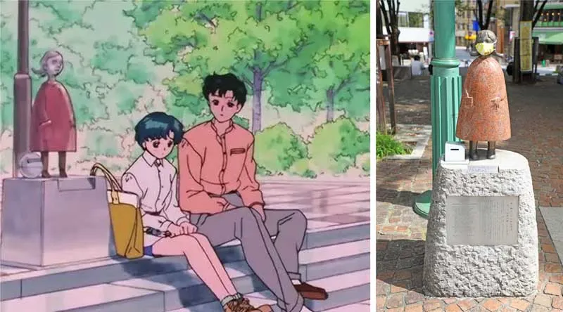 東京美少女戰士聖地巡禮 - 麻布十番的紅鞋女孩雕像