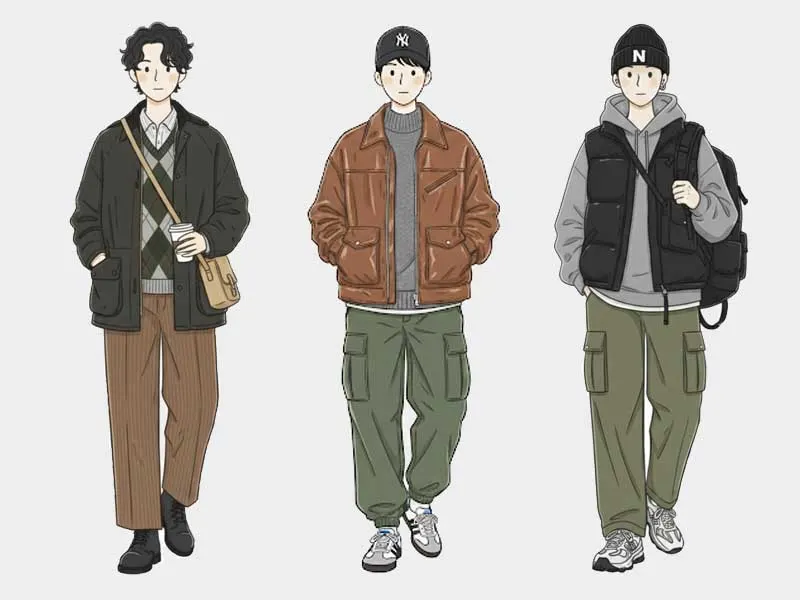 東京旅遊 - 秋季中旬穿搭-男性